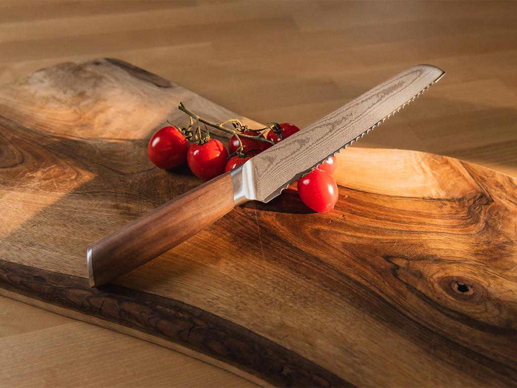 Damaskus brødkniv 20 cm