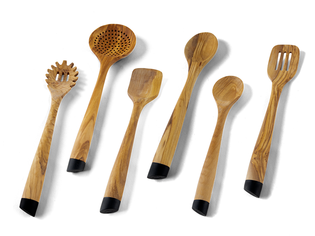 Premium-Küchenutensilien-Set aus Olivenholz – 6-teilig
